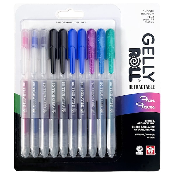 Sakura Gelly Roll Retractable FAN FAVES, 10PK 50610 - main